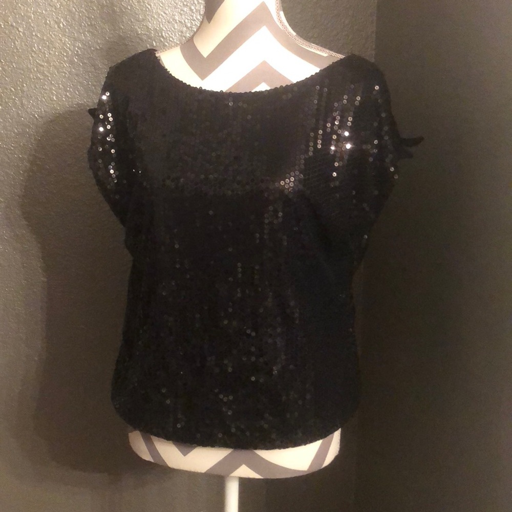 Black sequins blouse